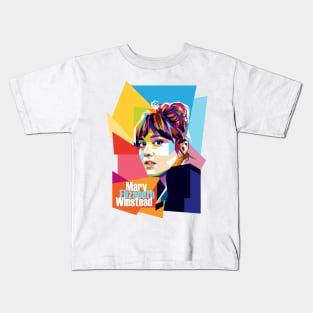 Mary Elizabeth Winstead Pop Art Kids T-Shirt